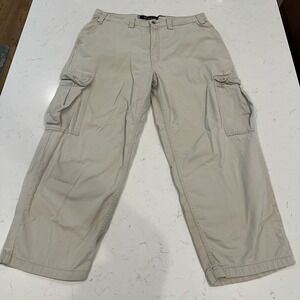 Vintage Levis Silver Tab Khakis Pants 38 x 30 Cargo Baggy Brown 90s Y2K Workwear